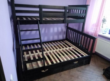 Цена указана за кровать +ящики малые, размер спального места 90*190/140*190 см, . . фото 3