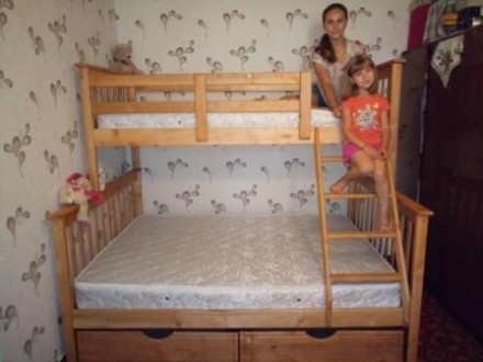 Цена указана за кровать +ящики малые, размер спального места 90*190/140*190 см, . . фото 7