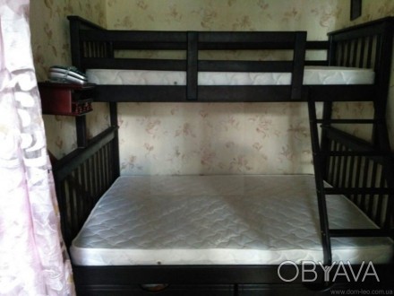 Цена указана за кровать +ящики малые, размер спального места 90*190/140*190 см, . . фото 1