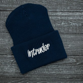 
 Комплект шапка+ перчатки+ ключница в подарок!
Шапка " Intruder " синяя:
- Сост. . фото 3