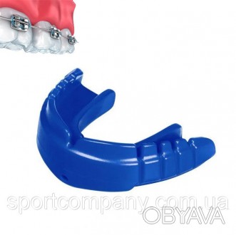 Капа OPRO Snap-Fit FOR BRACES Electric Blue+Strap (art.002318003)
Предназначение. . фото 1