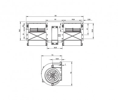 Вентилятор центробежный 12 В., двойной, 3 скорости, 700 m3/hТип: ЦентробежныйРаз. . фото 3