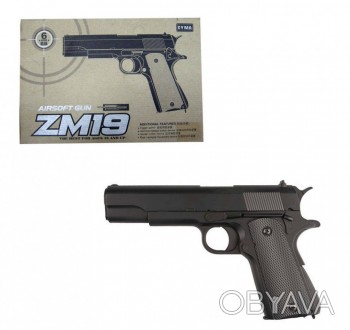 Дитячий пістолет Кольт ZM19 металевий з кульками
Дитячий пістолет ZM19 залишить . . фото 1