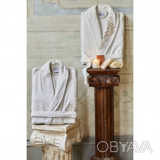 Набор халат с полотенцем Karaca Home - Eldora Offwhite-Bej 2020-2 кремовый-бежев. . фото 1
