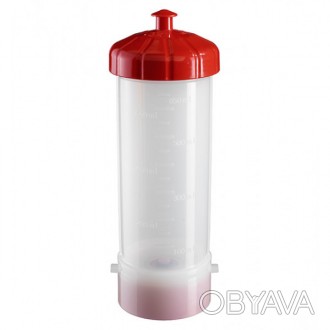 
Пластиковый резервуар с герметичной крышкой красного цвета и полупрозрачным кор. . фото 1