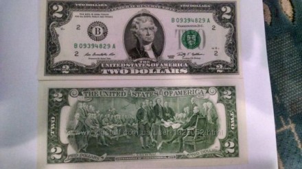 Продам дуже рідкісну банкноту номіналом 2 долари США. Є копюри різних років. Цін. . фото 2