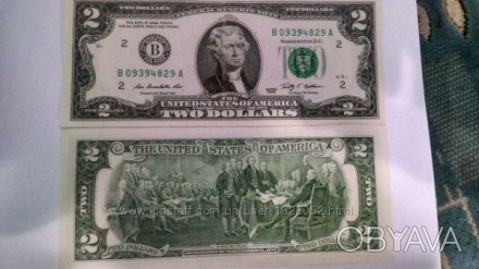 Продам дуже рідкісну банкноту номіналом 2 долари США. Є копюри різних років. Цін. . фото 1