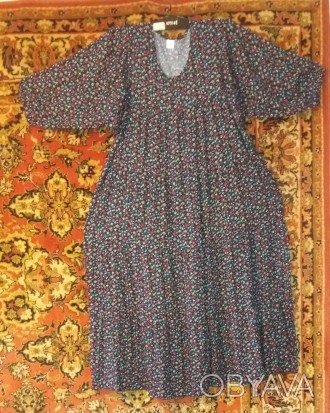 Платье штапельное "Saimeiqi" (Китай).
Фасон: рукав слегка с припущенн. . фото 1