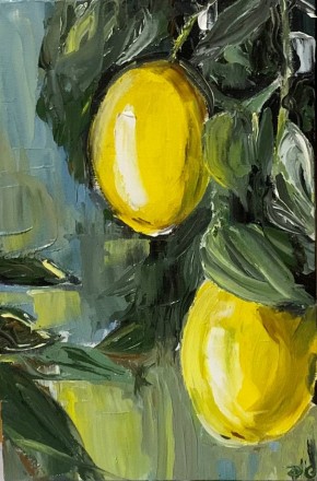 Два лимона Two lemons Картина маслом 30х20. Киев. фото 1 Два лимона Two lemons Картина маслом 30х20. Киев. фото 1