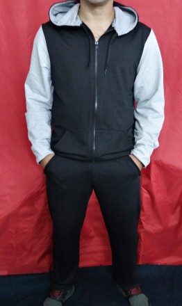 Мужской спортивный серый костюм большого размера. https://sweik.com.ua/  Костюм . . фото 2