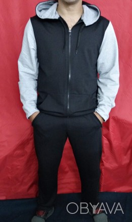 Мужской спортивный серый костюм большого размера. https://sweik.com.ua/  Костюм . . фото 1