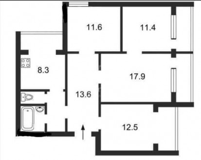Пропоную 4-кімнатну квартиру по вул. Чорновола 14. Розташована на 12 поверсі, пл. Лукьяновка. фото 13