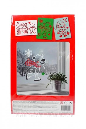 Новогодний набор для раскраски игрушек на елку/окно от нидерландской компании Ch. . фото 2