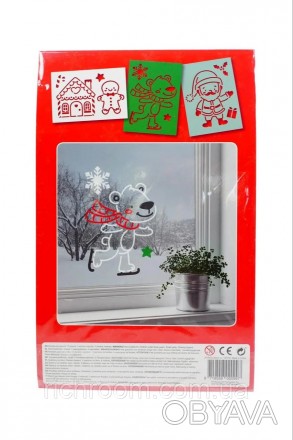 Новогодний набор для раскраски игрушек на елку/окно от нидерландской компании Ch. . фото 1