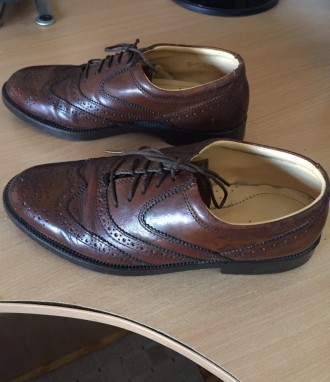 Продам б/у мужские туфли (мокасины, ботинки) броги Оксфорды limerick.

Цвет - . . фото 2