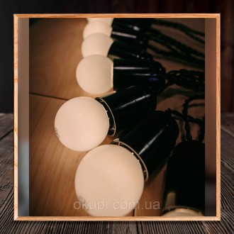 Черная Ретро Гирлянда Эдисона - 141 лампочка LED по 1.2Вт - длина от первой ламп. . фото 3