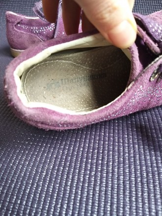 Красивые фиолетовые туфли на шнуровке Шалунишка, состояние б/у, с наружи замша, . . фото 6