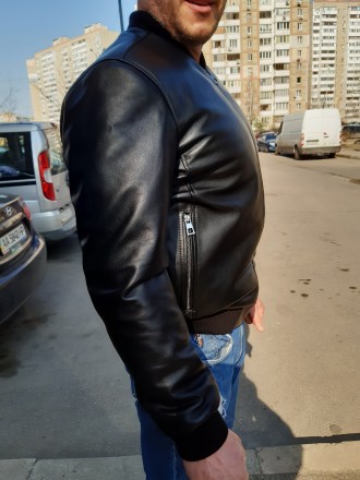 Мужская куртка бомбер из натуральной кожи турецкого производства. Есть все разме. . фото 3