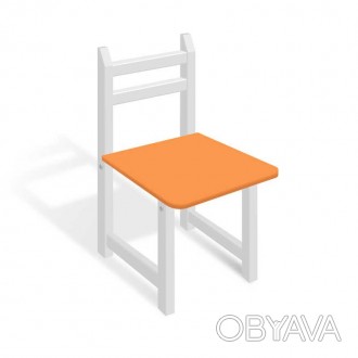 гр Стульчик СЦ 007 цвет бело-оранжевый, 32смРазмер сиденья: 28х28 см.Высота спин. . фото 1