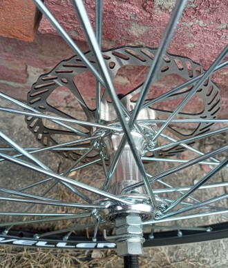 Вело колёса на усиленной спице 3мм под диск 24.26.28 дюймов  
Обод - Двойной ал. . фото 8