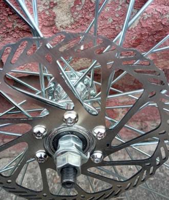 Вело колёса на усиленной спице 3мм под диск 24.26.28 дюймов  
Обод - Двойной ал. . фото 5