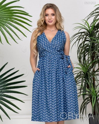 Джинсовое летнее платье Минтона - 1 синие 48, 50 
НОВИНКА ВЕСНА 2021 ГОДА!!! Отл. . фото 1