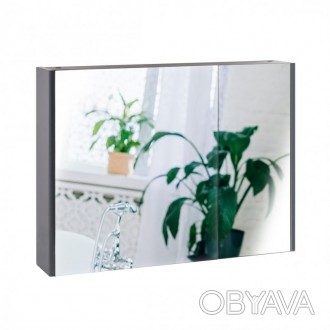 Подвесной зеркальный шкаф Qtap Scorpio QT1477ZP802G выполнен в современном стиле. . фото 1