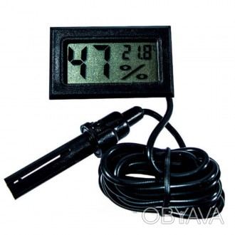 Цифровой термометр-гигрометр с выносным датчиком, предназначен для измерений тем. . фото 1