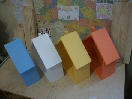 Набор домиков из 3 шт.
 ( цвет на выбор из палитры.) 

Изготовлены из натурал. . фото 6