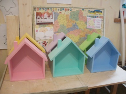 Набор домиков из 3 шт.
 ( цвет на выбор из палитры.) 

Изготовлены из натурал. . фото 4