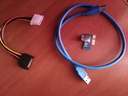 Райзер v006 USB 3.0 PCI-E 1X - 16X Riser для видеокарт 60см molex sata молекс са. Кривой Рог. фото 1 Райзер v006 USB 3.0 PCI-E 1X - 16X Riser для видеокарт 60см molex sata молекс са. Кривой Рог. фото 1
