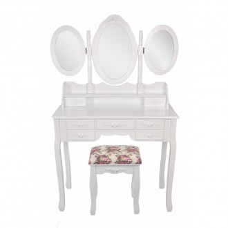 Цей елегантний і стильний туалетний столик Bonro- B020 з дзеркалом без сумніву з. . фото 2