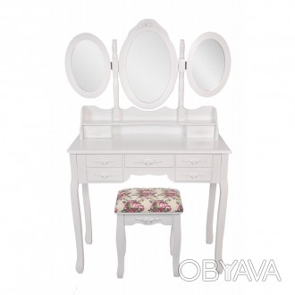 Цей елегантний і стильний туалетний столик Bonro- B020 з дзеркалом без сумніву з. . фото 1