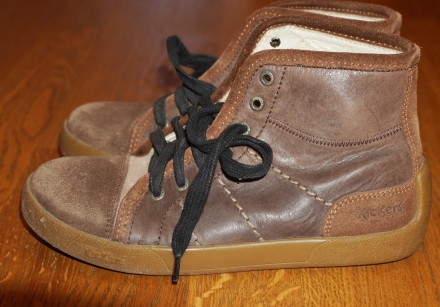 Ботинки демисезонные фирмы, -Kickers- 35 размер кожаные с замшевыми носками. в х. . фото 3