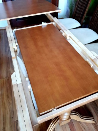 Обеденный раскладной стол из ольхи в отличном состоянии.
Размеры в сложенном ви. . фото 5