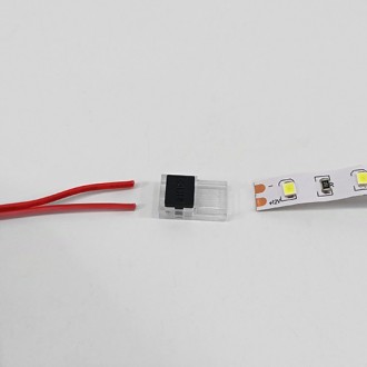 
Коннектор BIOM для светодиодных лент SC-26-SW-8-2 8 мм, 2 pin, (провод-лента) о. . фото 3