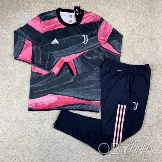 Тренировочный костюм Ювентус/Juventus ( Италия, Серия А ), черно-розовый, сезон . . фото 1