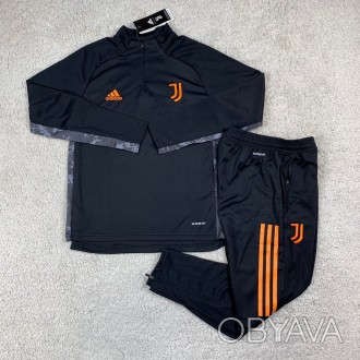 Тренировочный костюм Ювентус/Juventus ( Италия, Серия А ), черный, сезон 2020-20. . фото 1