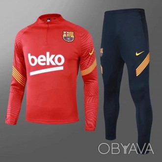 Тренировочный костюм Барселона/Barcelona ( Испания, Примера ), красный, сезон 20. . фото 1
