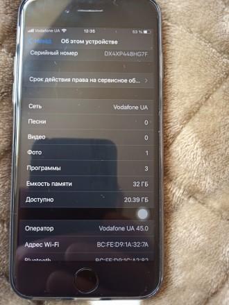 Iphone 7 32GB Neverlock

Комплект:

- Телефон

- ЮСБ кабель 
- Зарядний а. . фото 10