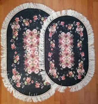 Овальные Коврики в ванную и туалет с бахромой 100*60 50*80 см Sermat, Турция 003. Запорожье. фото 1 Овальные Коврики в ванную и туалет с бахромой 100*60 50*80 см Sermat, Турция 003. Запорожье. фото 1