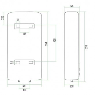 Водонагреватель Thermo Alliance плоский 80 л, 1х(0,8+1,2) кВт DT80V20G(PD)-D. . фото 3