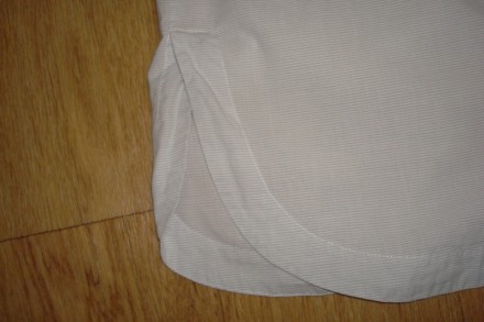 Красивая  стильная женская рубашка из тонкого хлопка в мелкую полоску с длинным . . фото 11