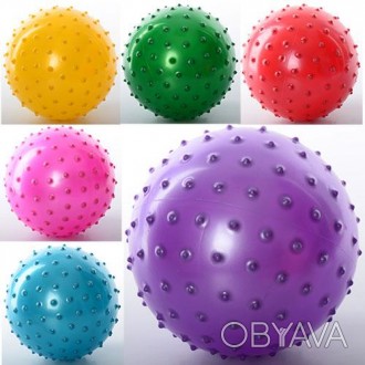 Мяч массажный MS 0664 6 дюймов, ПВХ, 45г, 6 цветов. . фото 1
