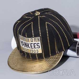 Детская кепка Cнепбек NY Yankees (Нью-Йорк Янкис) с прямым козырьком, Унисекс
 
. . фото 1