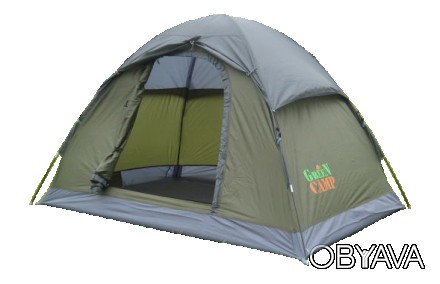 Палатка двухместная 3005 Green Camp - отличный выбор для несложных туристических. . фото 1
