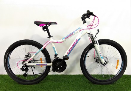 Горный велосипед Crosser Trinity 26" бело-розовый. Харьков. фото 1
