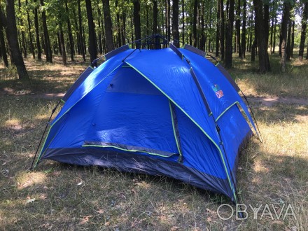 Палатка трехместная 1831 GreenCamp GreenCamp – отличный выбор для несложных тури. . фото 1