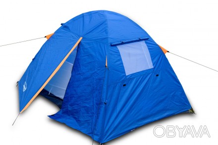 Легкая двухслойная двухместная палатка.Простая и быстрая сборка и разборка. Комп. . фото 1