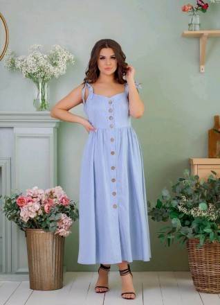 Летнее платье летний джинс (FH098)
Размеры: 50,52,54,56
Ткань: турецкий летний. . фото 7